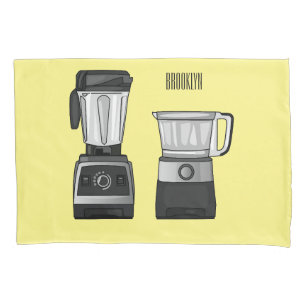 Food processor & blender cartoon illustration  pillowcase