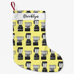 Food processor & blender cartoon illustration small christmas stocking