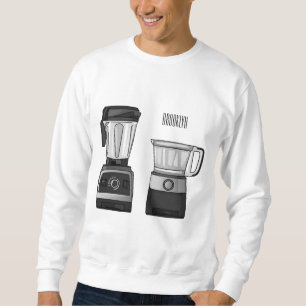 Food processor & blender cartoon illustration sweatshirt