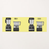 Food processor & blender cartoon illustration 