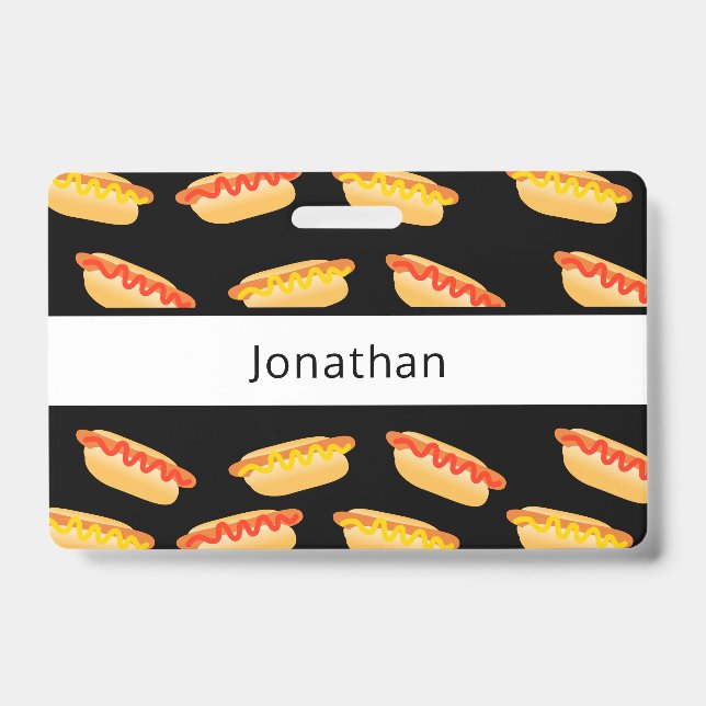 Food Production Hot Dog Name ID Badge (Front)