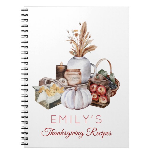 Food Pumpkins Recipes Ideas Thanksgiving Notebook (Front)