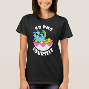 Food Pun Asian Food Cat Pho Noodle Pho Soup T-Shirt