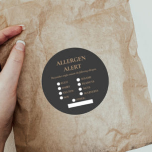 Food Safety Allergen Alert Classic Round Sticker