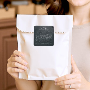 Food Safety Allergens Artisan Handmade Product Square Sticker