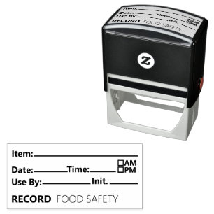 Food Safety Date Record Keeping Self-inking Stamp