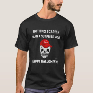 Food Safety Halloween Health Inspector Visit Skull T-Shirt