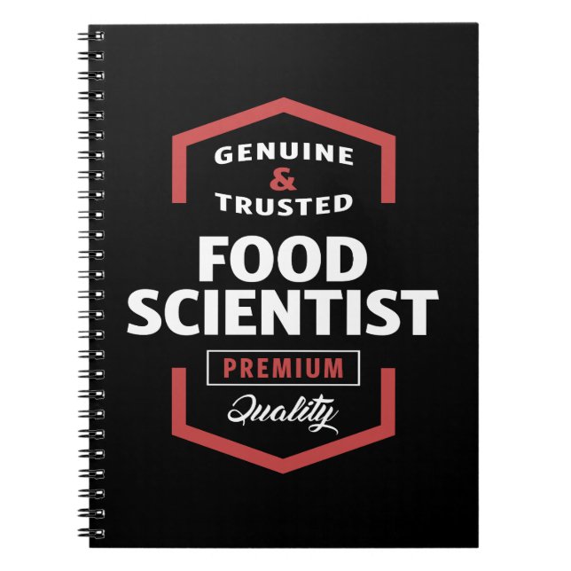 Food Scientist Logo Gift Ideas Spiral Notebook (Front)