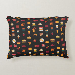 Food seamless pixel art pattern,fabric textures,is decorative cushion