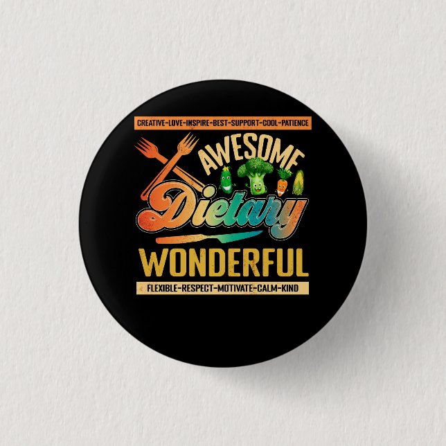 Food Service Week Dietary Appreciation Flexible Re 3 Cm Round Badge (Front)