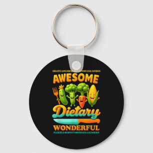 Food Service Week Dietary Appreciation Flexible Re Key Ring