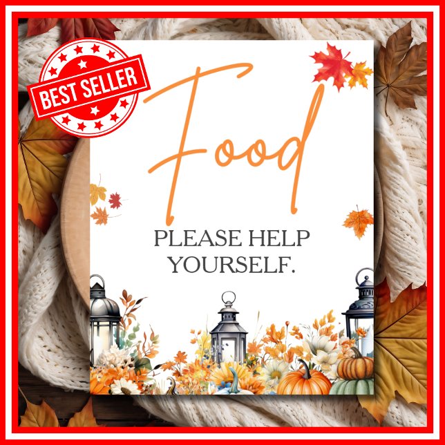 FOOD SIGN A Little Pumpkin Baby Shower (FOOD SIGN A Little Pumpkin is on the Way Fall Autumn Baby Shower Poster )