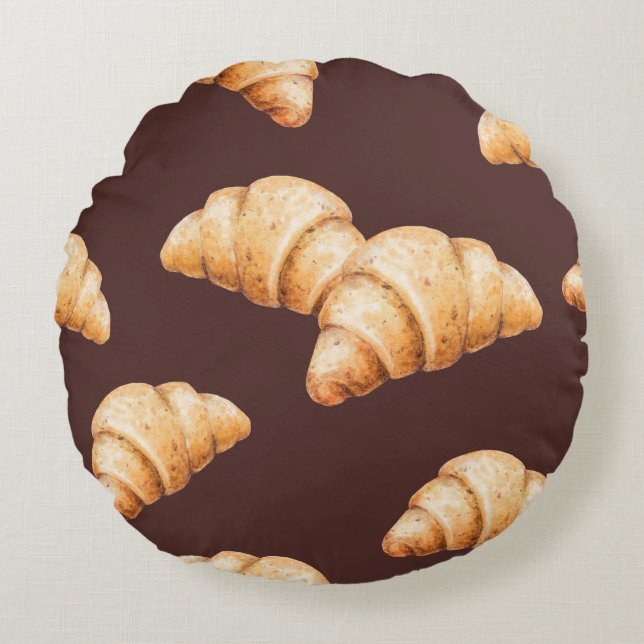 food sketch delicious beautiful desserts and pastr round cushion (Front)