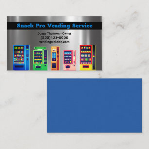 Food Snack Vendor Vending Machine Service Business Card
