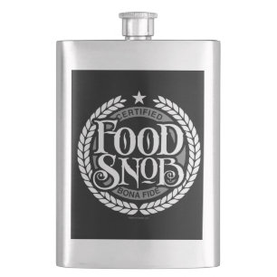 Food Snob - funny food lover Hip Flask