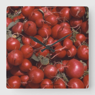 Food Square Wall Clock