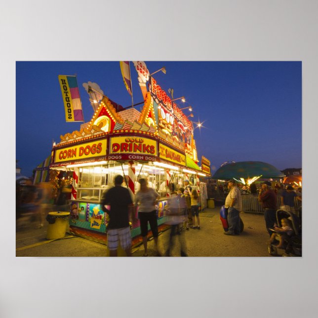 Food stand at the Northwest Montana Fair in Poster (Front)