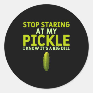 Food Stop Staring At My Ckle Funny Ckles  Classic Round Sticker