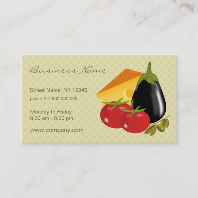 Food Store Business Card (Front)