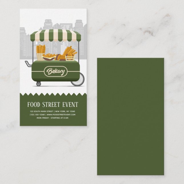 Food street bakery business card (Front/Back)