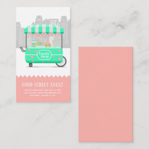 Food street candy shop business card
