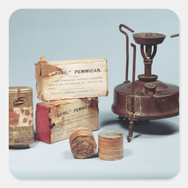 Food taken on Scott's Antarctic expedition Square Sticker (Front)