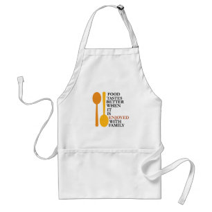 Food tastes better with family standard apron