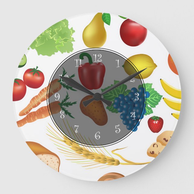 Food Theme Kitchen Wall Clocks (Front)