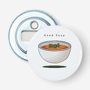Food themed bottle opener, good soup, opener