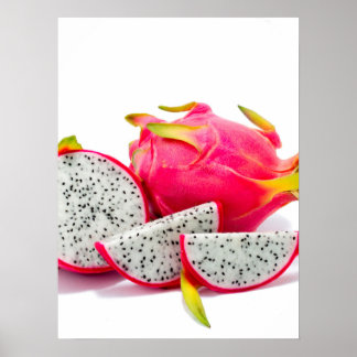 Food themed Poster with Dragon fruit.