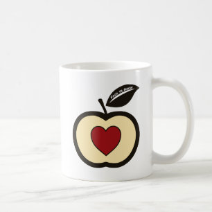 Food to Grow Logo Red & Black Apple & Heart Mug