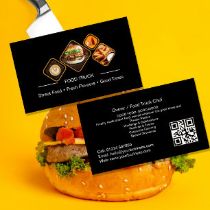 Food Truck Business Card Modern Street Food Cate