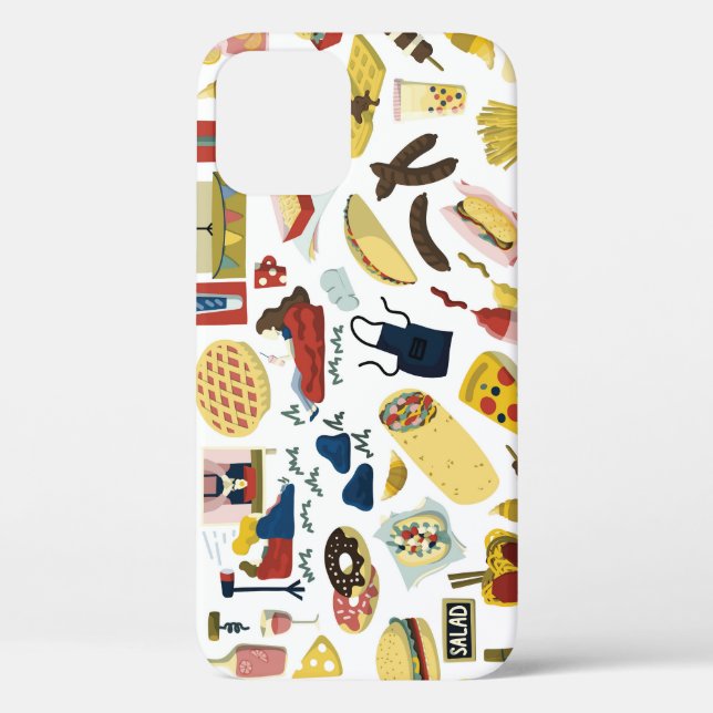 Food Truck Fest: Cartoon Pattern Case-Mate iPhone Case (Back)
