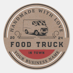 Food truck logo label kraft paper