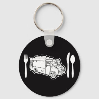 Food Truck Plate & Utensils Key Ring