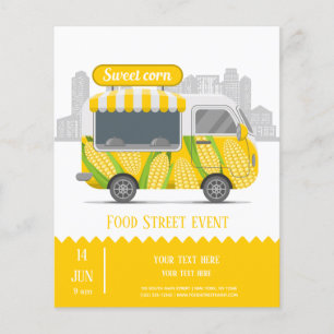 Food truck street sweet corn flyer