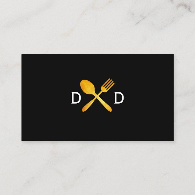 Food Utensils Business Card (Front)