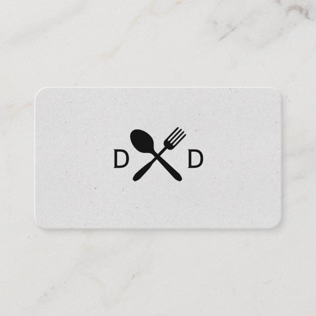 Food Utensils Business Card (Front)