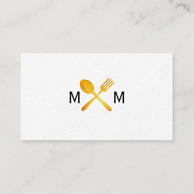 Food Utensils Business Card (Front)