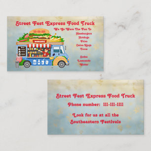 Food Van/Truck Business Card
