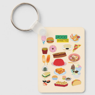 Food Varieties Key Ring