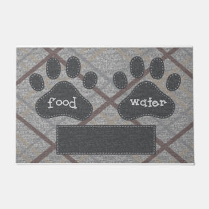 Food Water Doormat, Animal Paws Doormat