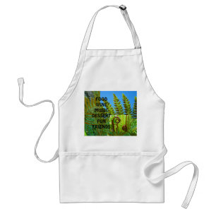 FOOD WINE MUSIC DESSERT FUN FRIENDS aprons