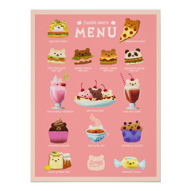 Foodie bears poster (Front)