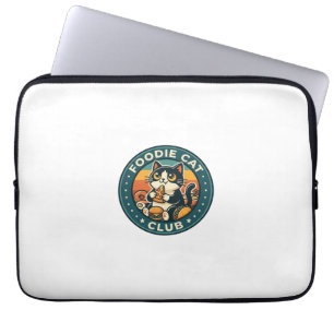 Foodie Cat Cute Kitty Design - Foodie Cat Club_1 Laptop Sleeve