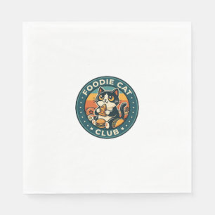 Foodie Cat Cute Kitty Design - Foodie Cat Club_1 Napkin