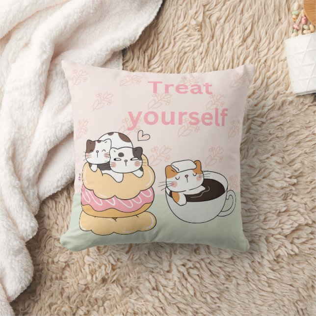 Foodie Cats Cushion (Blanket)