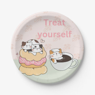 Foodie Cats Paper Plate