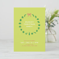 Foodie Christmas Wreath | Editable Colour | Party