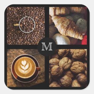 Foodie custom monogram stickers 3